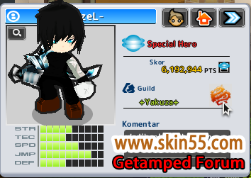 it my skin my nickname in getamped 2 indo is -Shikkoku-